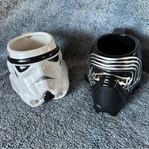 Zak! Pair Of Star Wars Kyle Ren Stormtrooper Death Vader 14 oz. 3D Mugs